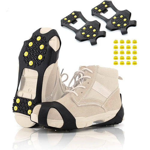 Griptik Ice Cleats – 10 Steel Studs, Non-Slip (One Size)