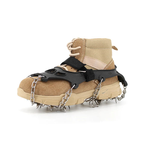 Griptik Crampons – 18 Stainless Steel Spikes + Chains (One Size)