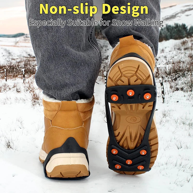 Griptik Ice Cleats – 8 Stainless Steel Spikes, Lightweight (One Size)